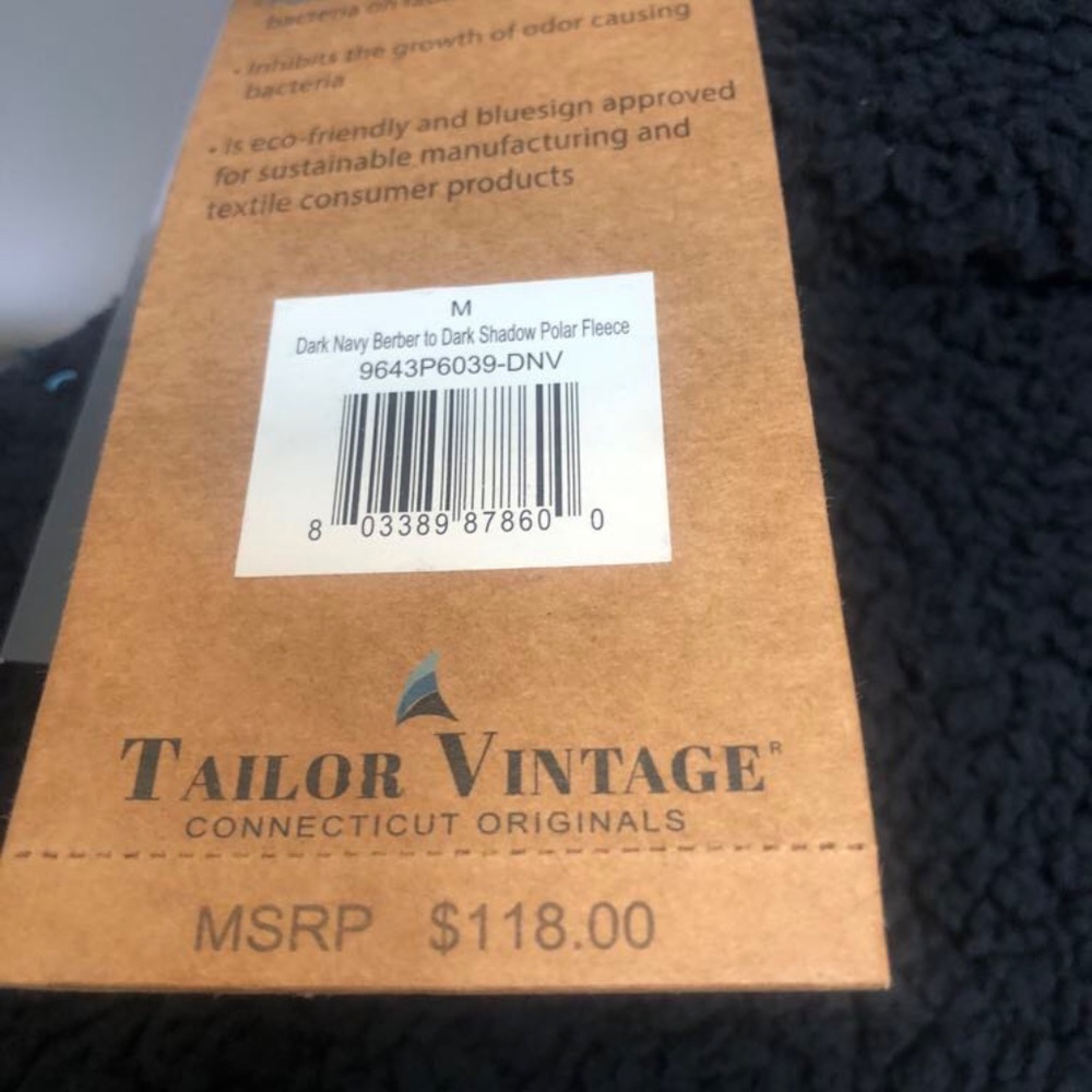 Tailor Vintage Polar Fleece Navy Blue - Picture 5 of 5